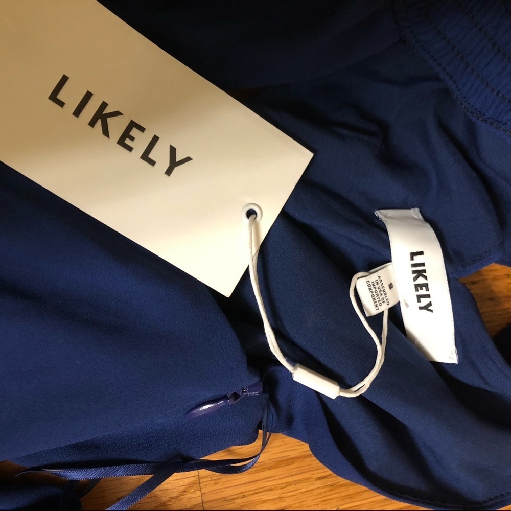 New Likely Royal Blue Rory Choker Neck Dress Med - Picture 5 of 6